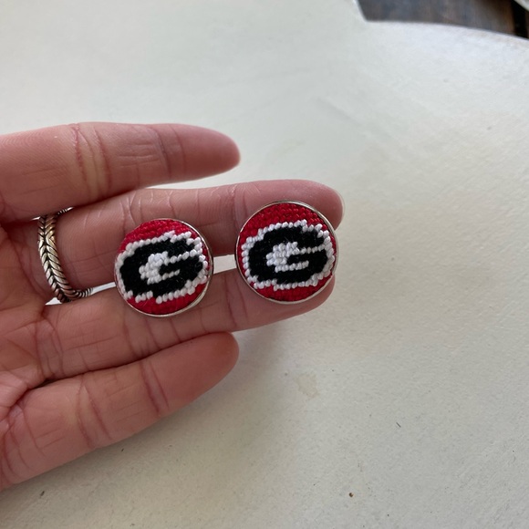 Needlepoint cufflinks - Picture 3 of 4